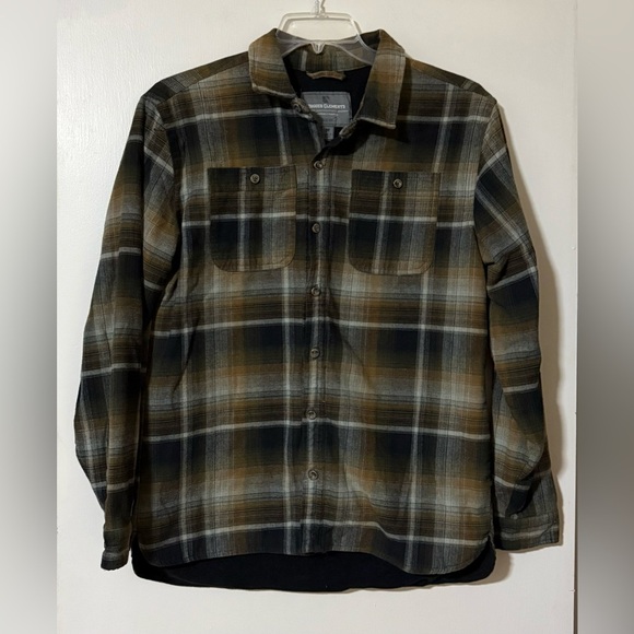 Men's Plaid Shirt Jacket - Black and Brown - Picture 2 of 6